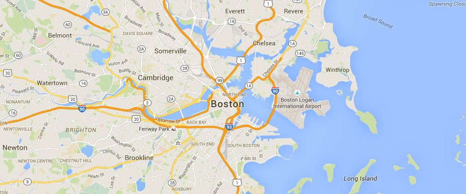 Boston Dumpster Rental Service Area Map